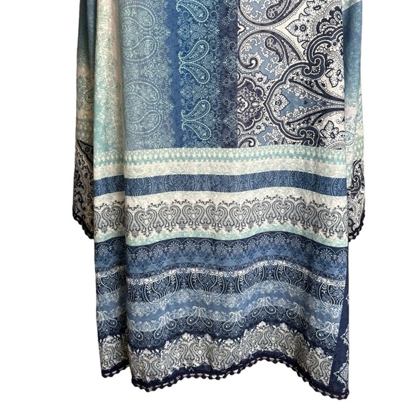 Catherines Open Front Paisley Cardigan Top Size 0X - Picture 4 of 17